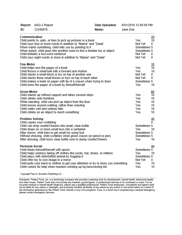 Ages And Stages Questionnaire Pdf 15 Months Foramen E Journal 